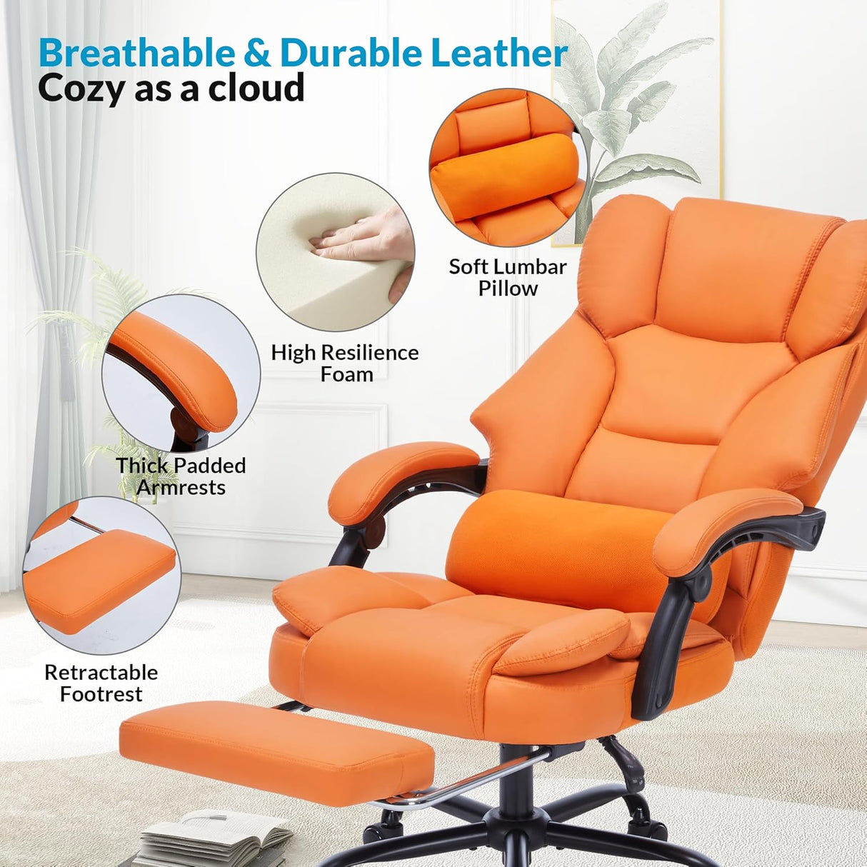 Executive Office Chair with Foot Rest