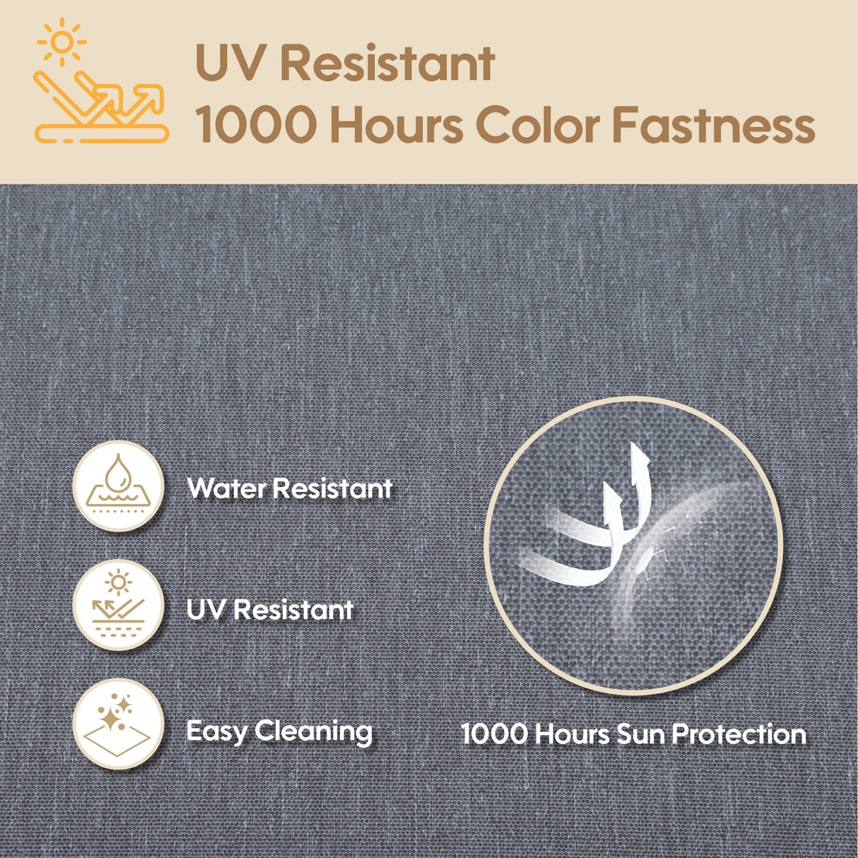 Set of 3 Outdoor Loveseat Cushion Set 48 x 24 Inch - Gray