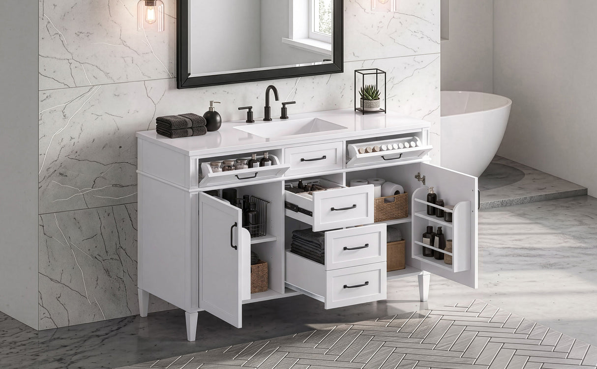 48 Inch Bathroom Vanity with Composite Sink Top