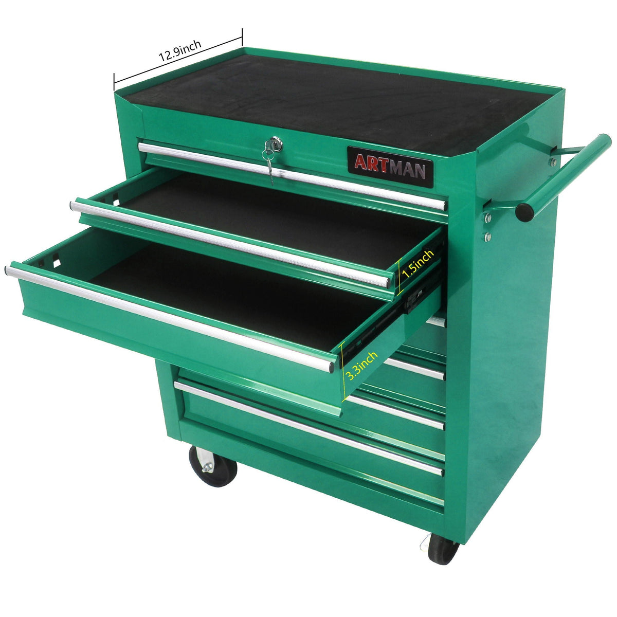 Multifunctional Tool Cart With Wheels And Drawers