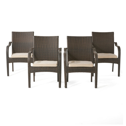 Outdoor Wicker Chairs, 56225.00CHRBRN KD, 4pcs