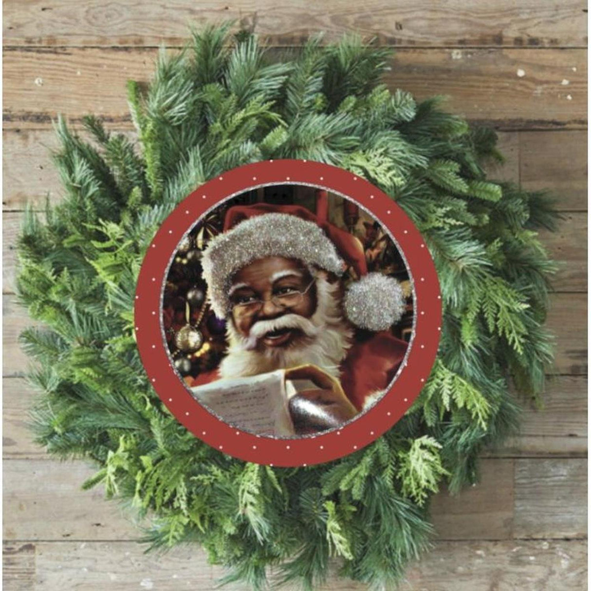 African American Santa Sign