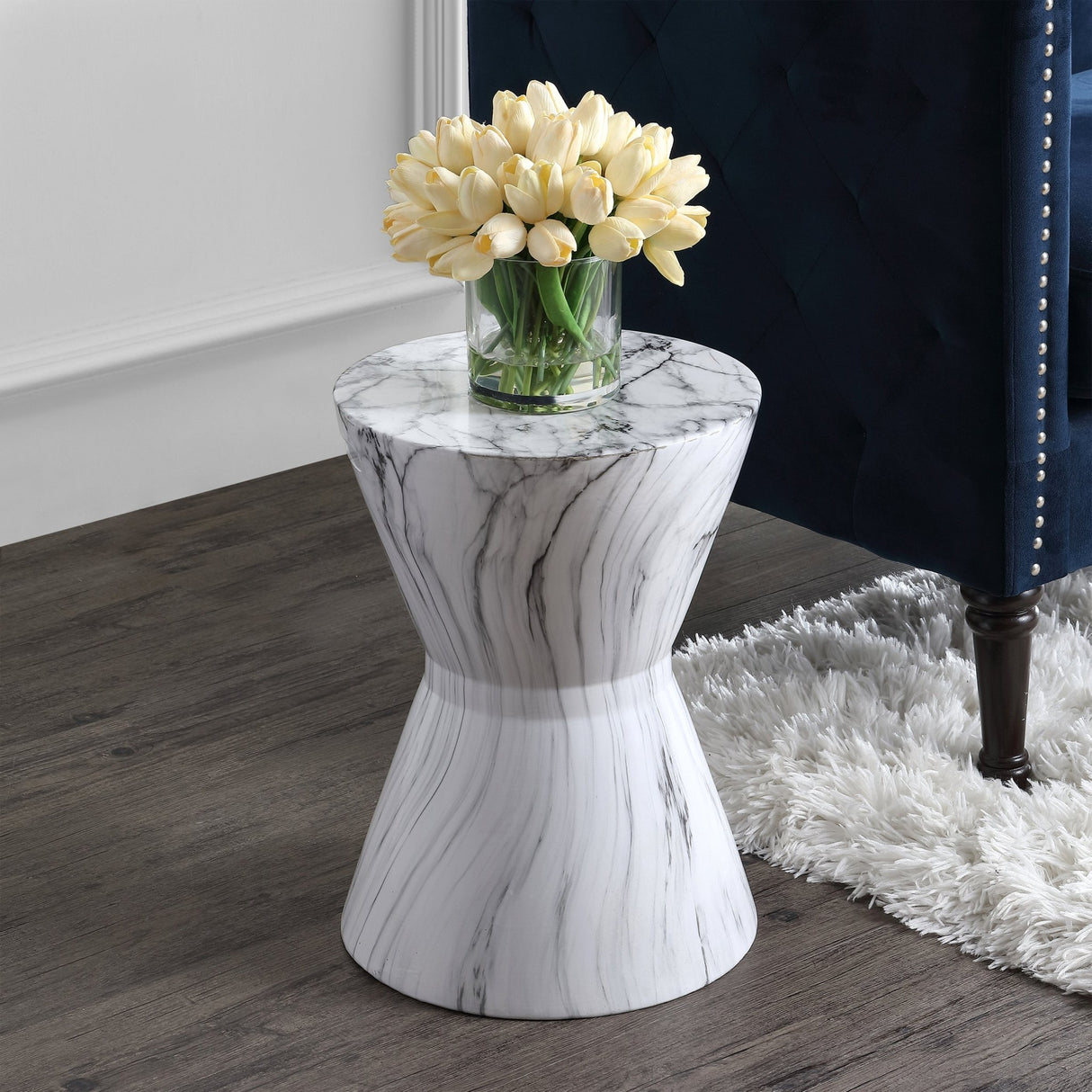 African-white-marble-finish-ceramic-garden-stool-Outdoor-Tables