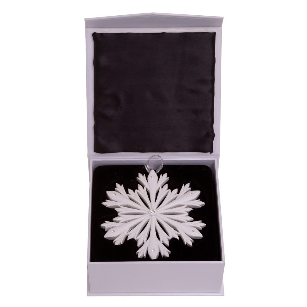 Elegant Snowflake Ornament with Swarovski Elements