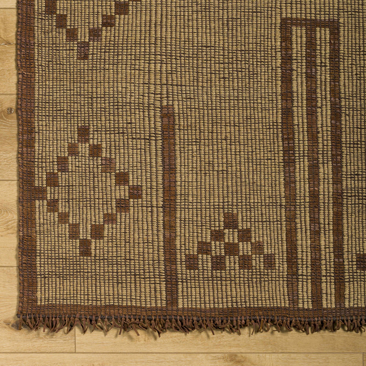 Almis Jute & Leather Rug - Clearance