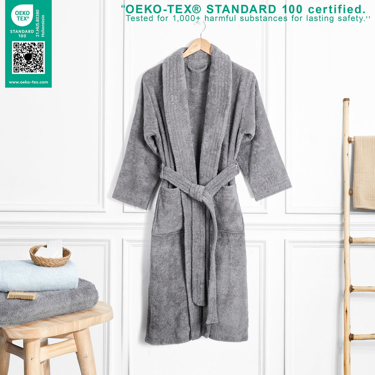 American Soft Linen Luxury Women’s Robe – 100% Cotton, Quick Dry, Turkish Bathrobe for Wholesale
