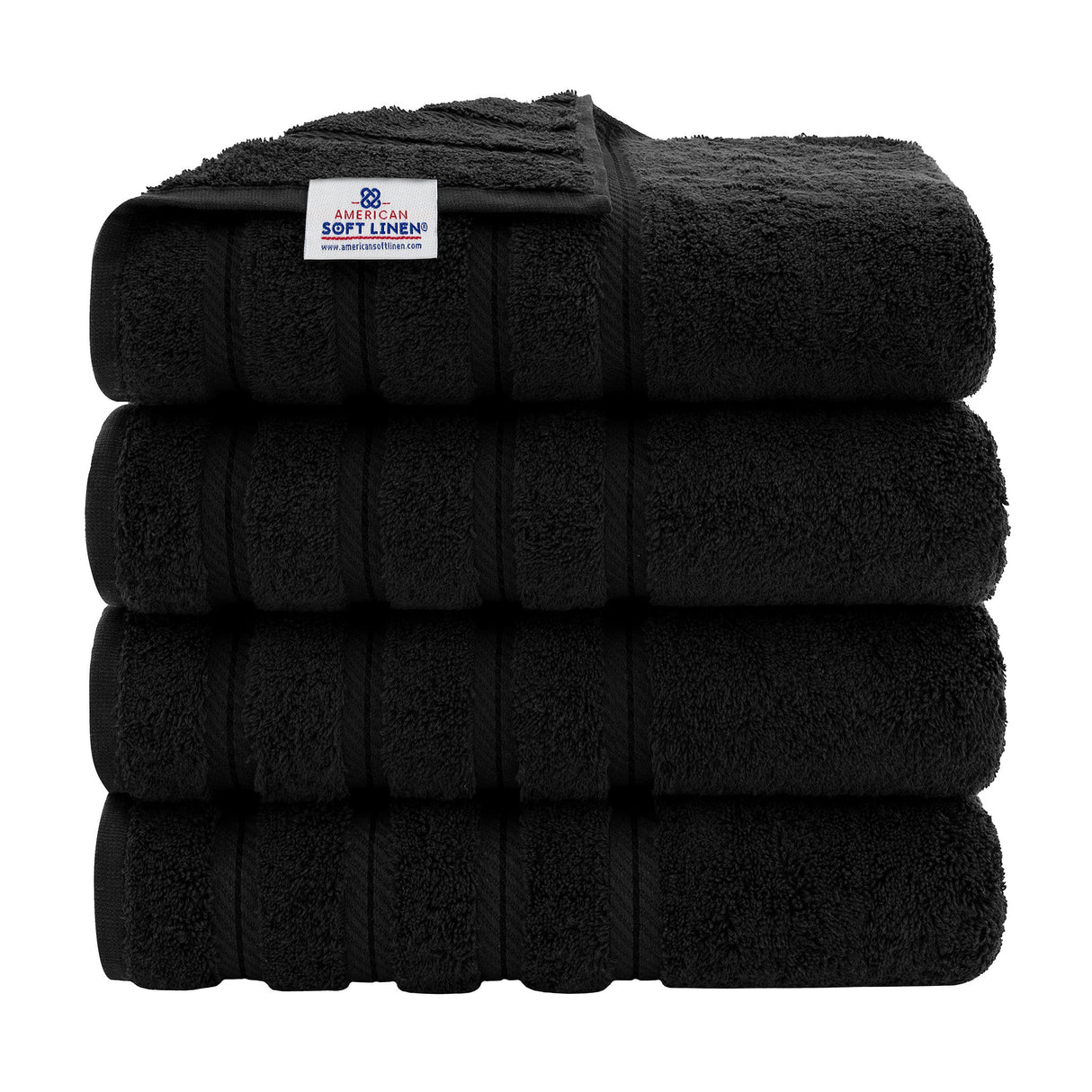 American Soft Linen 100% Cotton Turkish Towels for Bathroom, 4 Pack Bath Towel Set, Super Soft, Extra Large Bath Towels