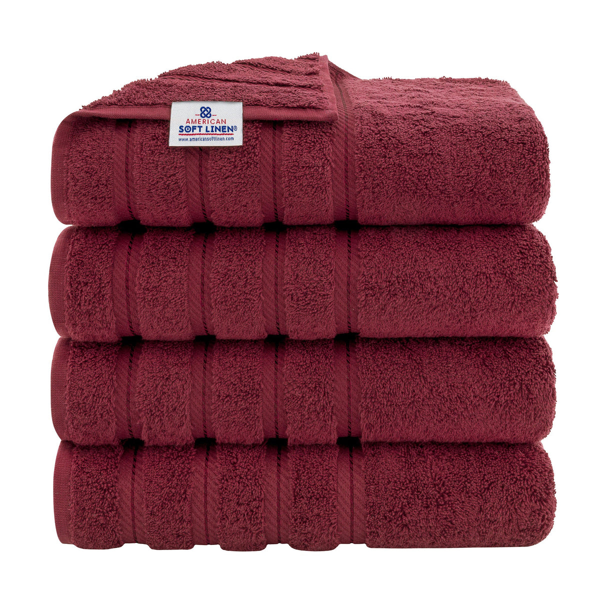 American Soft Linen 100% Cotton Turkish Towels for Bathroom, 4 Pack Bath Towel Set, Super Soft, Extra Large Bath Towels