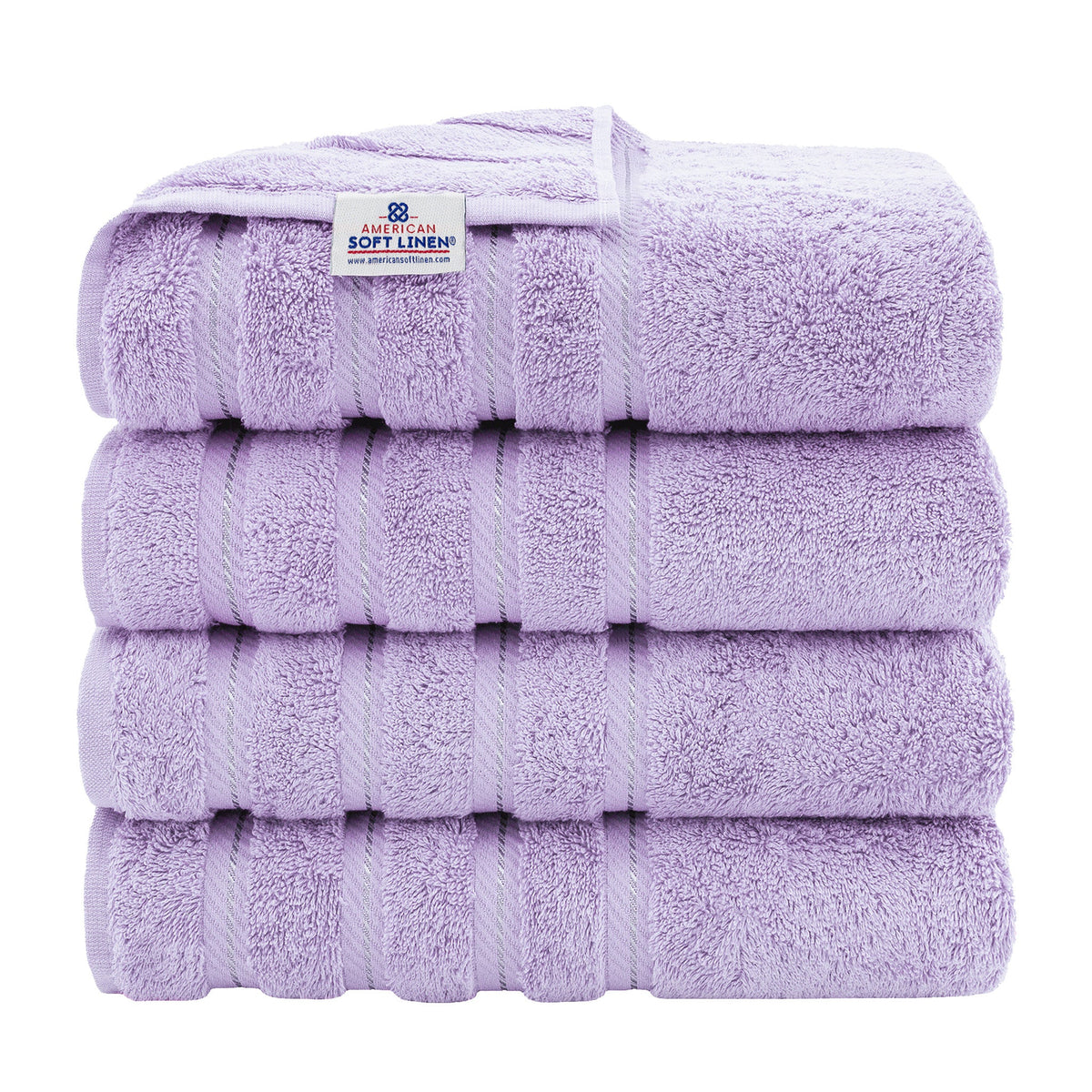 American Soft Linen 100% Cotton Turkish Towels for Bathroom, 4 Pack Bath Towel Set, Super Soft, Extra Large Bath Towels