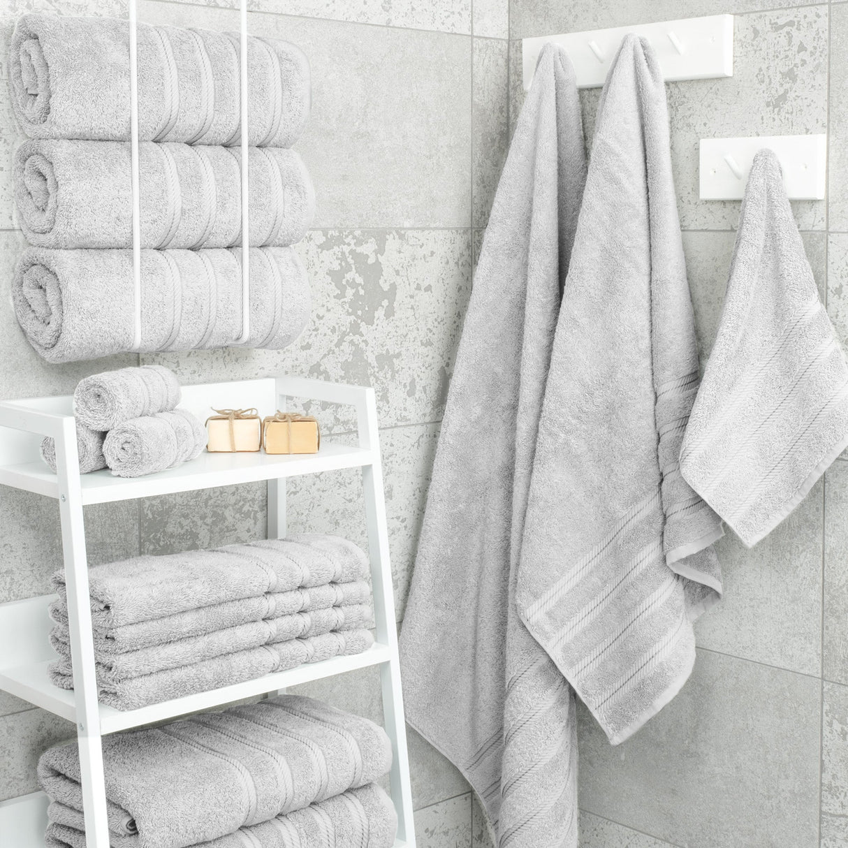 American Soft Linen 100% Cotton Turkish Towels for Bathroom, 4 Pack Bath Towel Set, Super Soft, Extra Large Bath Towels
