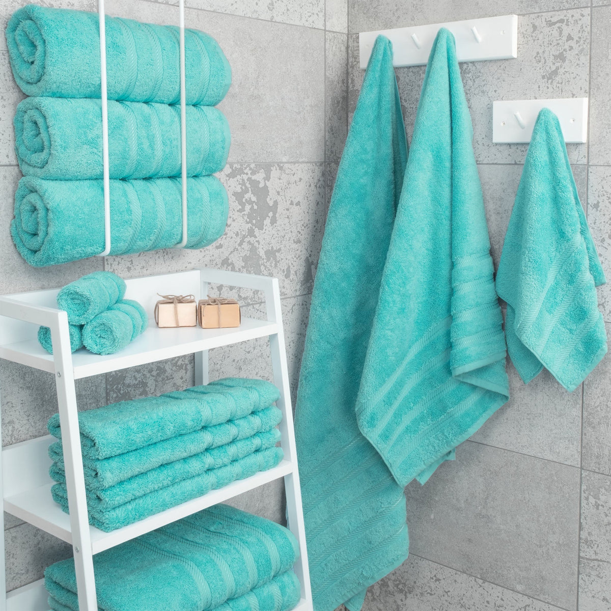 American Soft Linen 100% Cotton Turkish Towels for Bathroom, 4 Pack Bath Towel Set, Super Soft, Extra Large Bath Towels