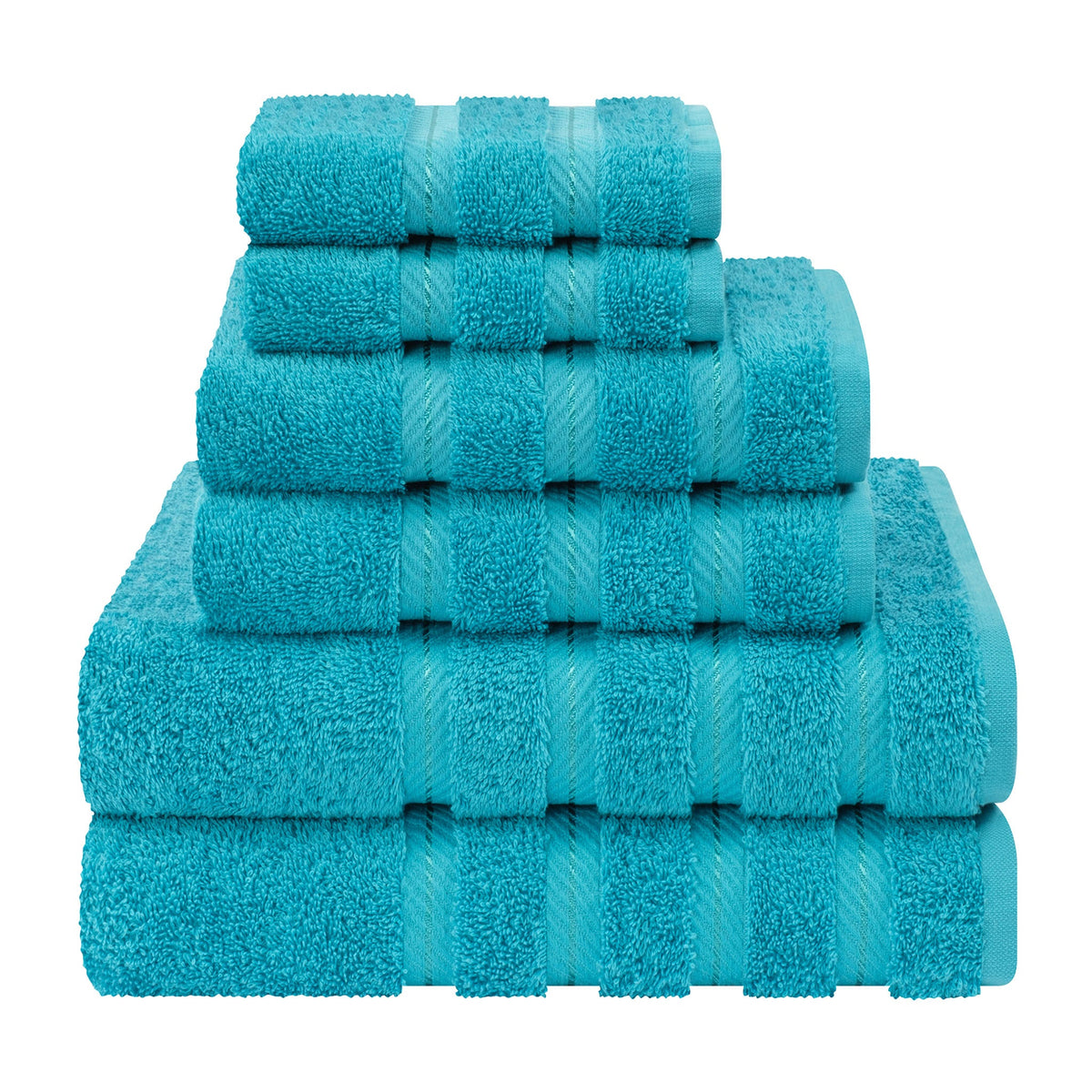 6 Piece 100% Cotton Turkish Bulk Bath Towels - Wholesale Premium Towel Sets - 10 Set Case Pack