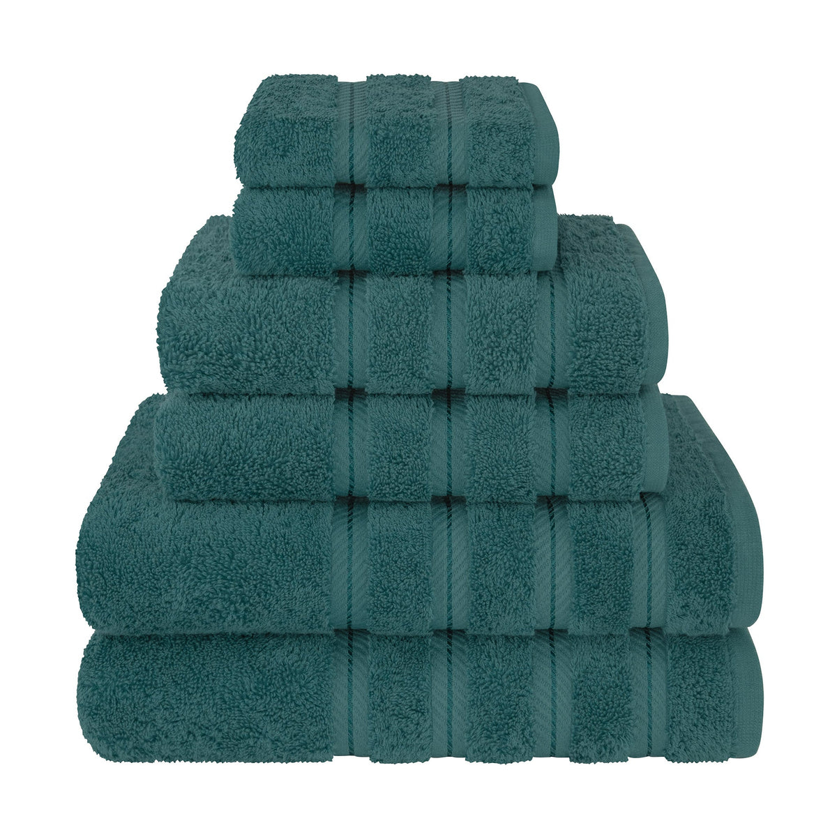 6 Piece 100% Cotton Turkish Bulk Bath Towels - Wholesale Premium Towel Sets - 10 Set Case Pack