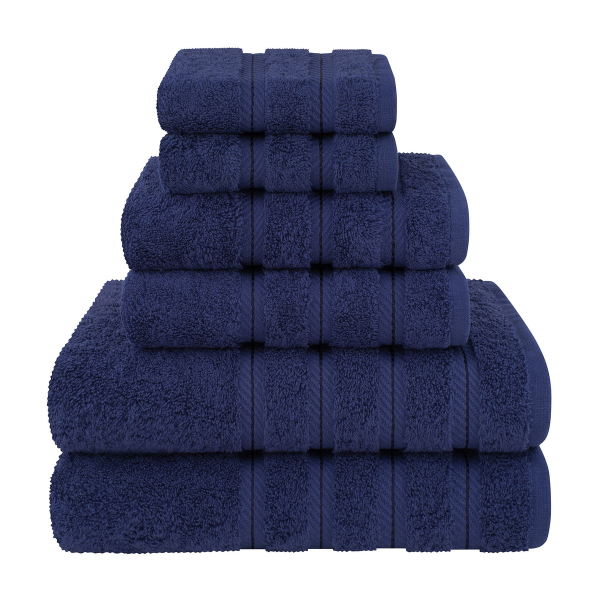 6 Piece 100% Cotton Turkish Bulk Bath Towels - Wholesale Premium Towel Sets - 10 Set Case Pack