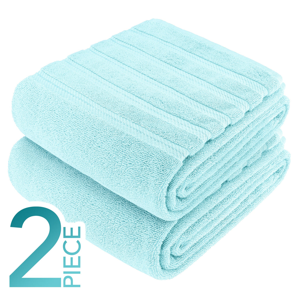 American Soft Linen 35x70 Inch Jumbo Bath Sheet Set of 2 – Extra Large 100% Cotton Turkish Bath Towels