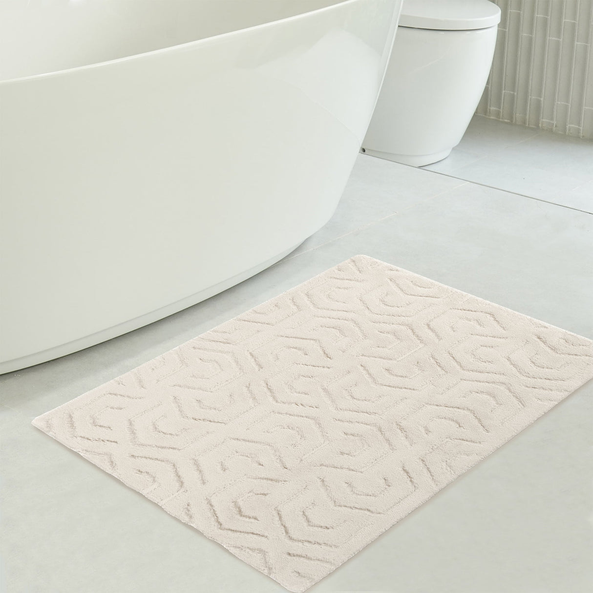 American Soft Linen Meja Bath Rug – 21x34" Decorative Premium Cotton Rug - Bath Mats for Bathroom