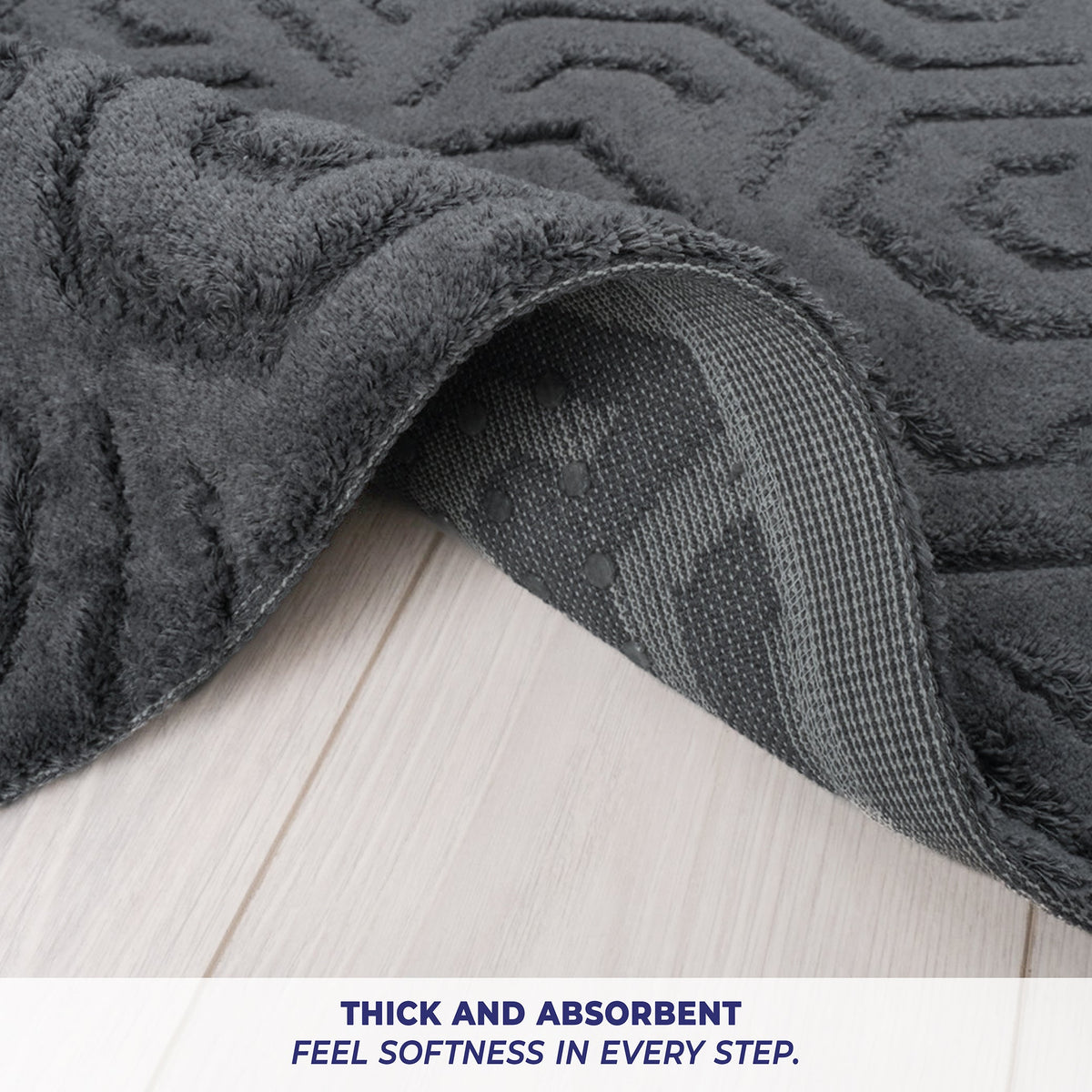 American Soft Linen Meja Bath Rug – 21x34" Decorative Premium Cotton Rug - Bath Mats for Bathroom