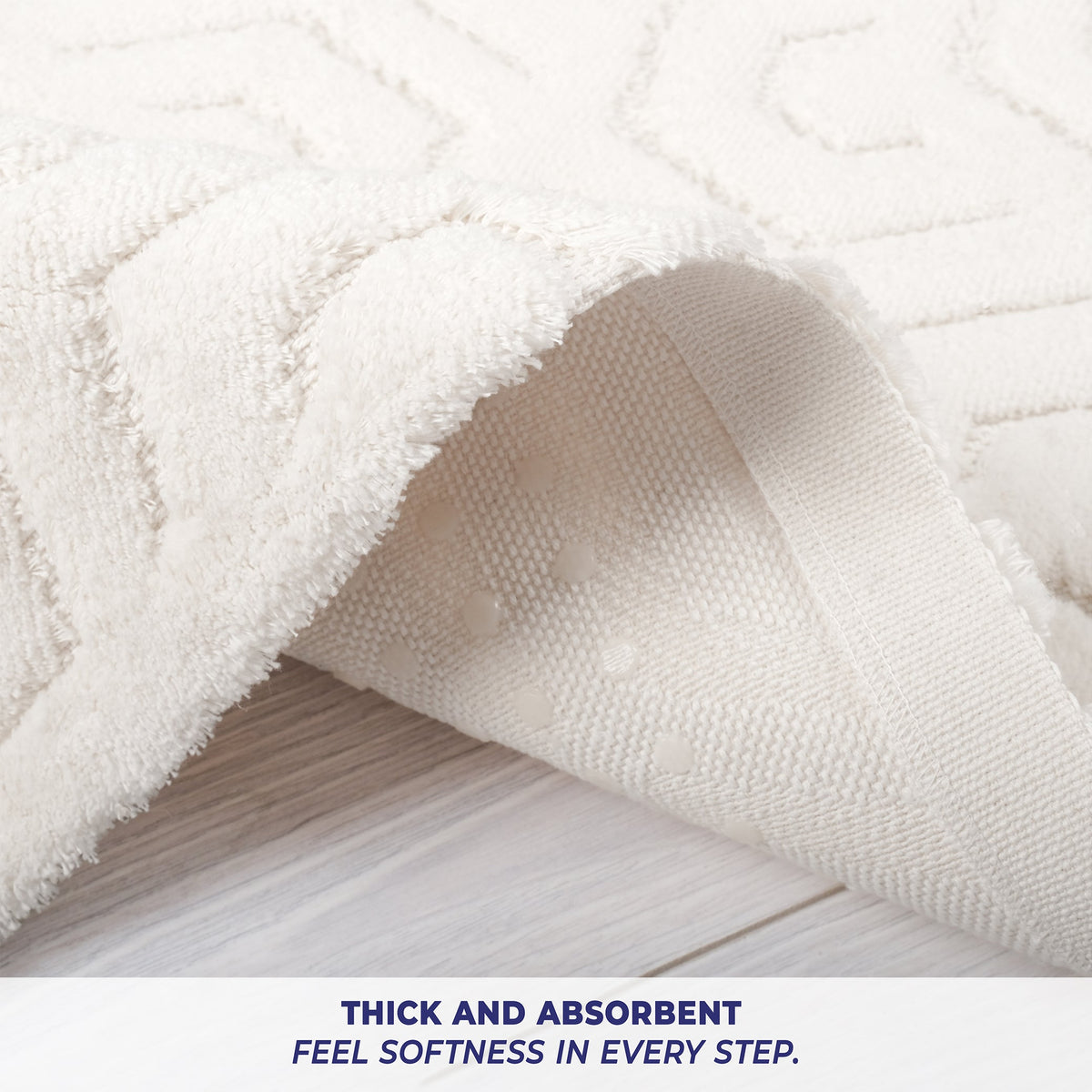 American Soft Linen Meja Bath Rug – 21x34" Decorative Premium Cotton Rug - Bath Mats for Bathroom