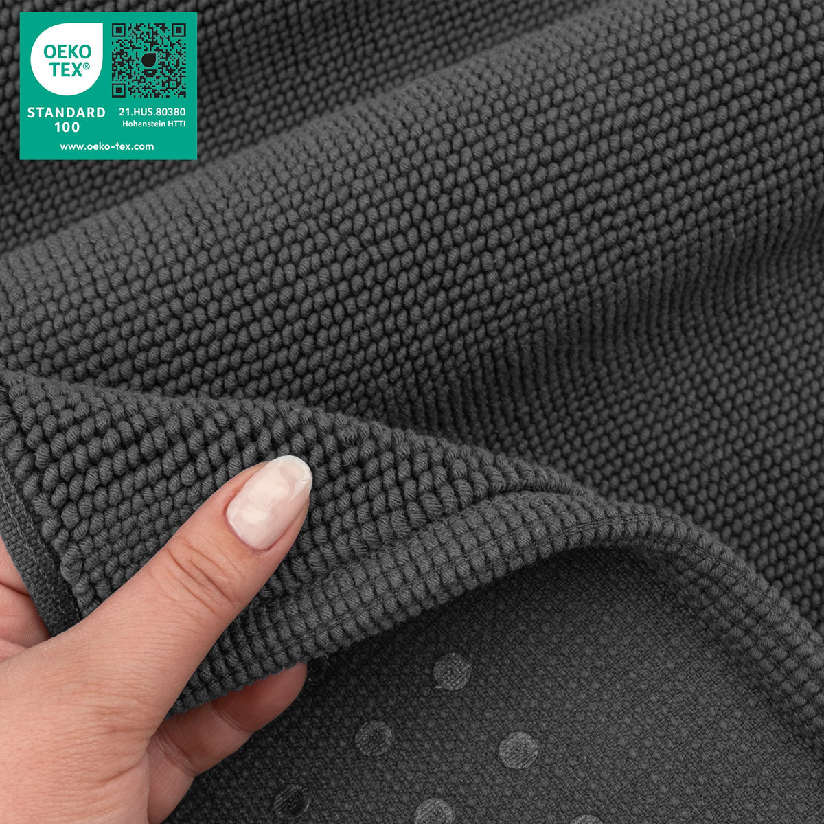 American Soft Linen 100% Cotton Bath Mat Rugs, 20x34 inches with Silicone Backing, Soft Absorbent Grip-Enhanced Bath Mats for Bathroom - 35 Set Case Pack