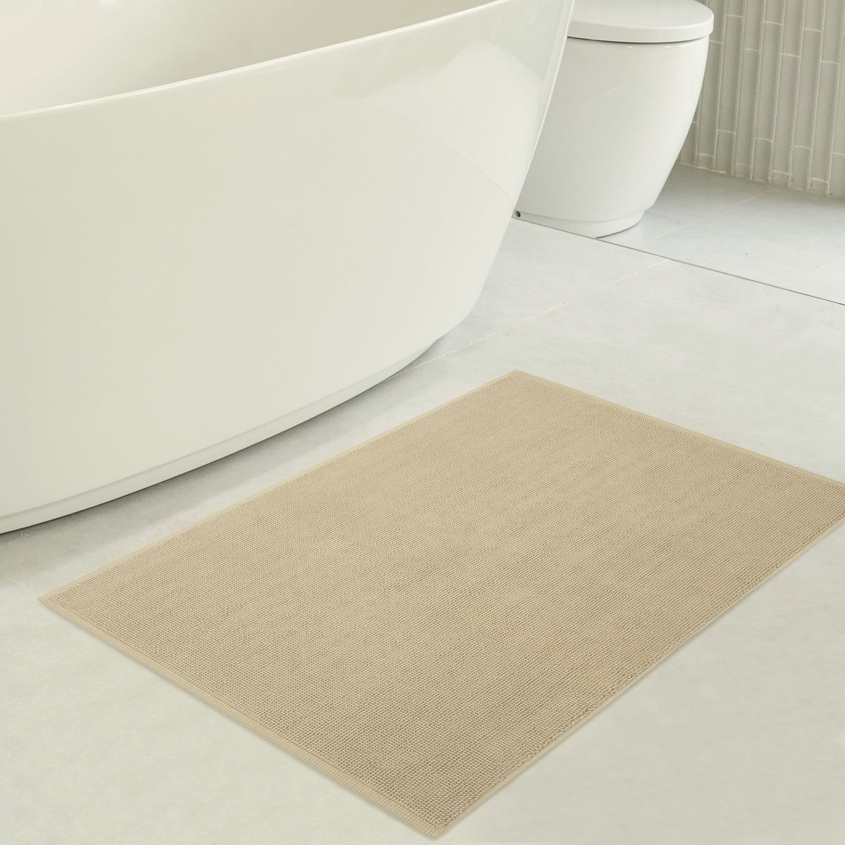 American Soft Linen 100% Cotton Bath Mat Rugs, 20x34 inches with Silicone Backing, Soft Absorbent Grip-Enhanced Bath Mats for Bathroom - 35 Set Case Pack