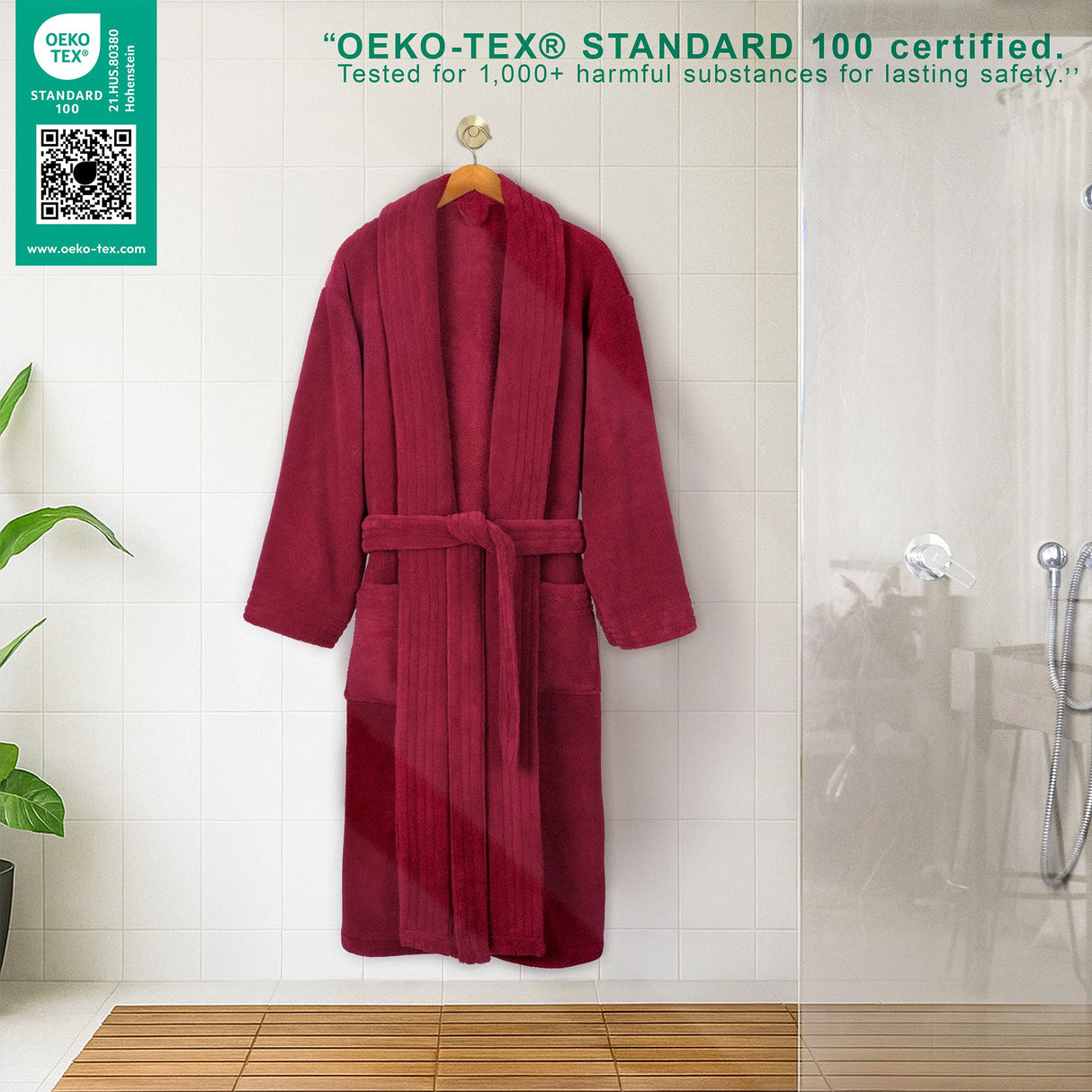 American Soft Linen Luxury Men’s Fleece Bathrobe – Ultra Soft, Warm & Lightweight Plush Robe