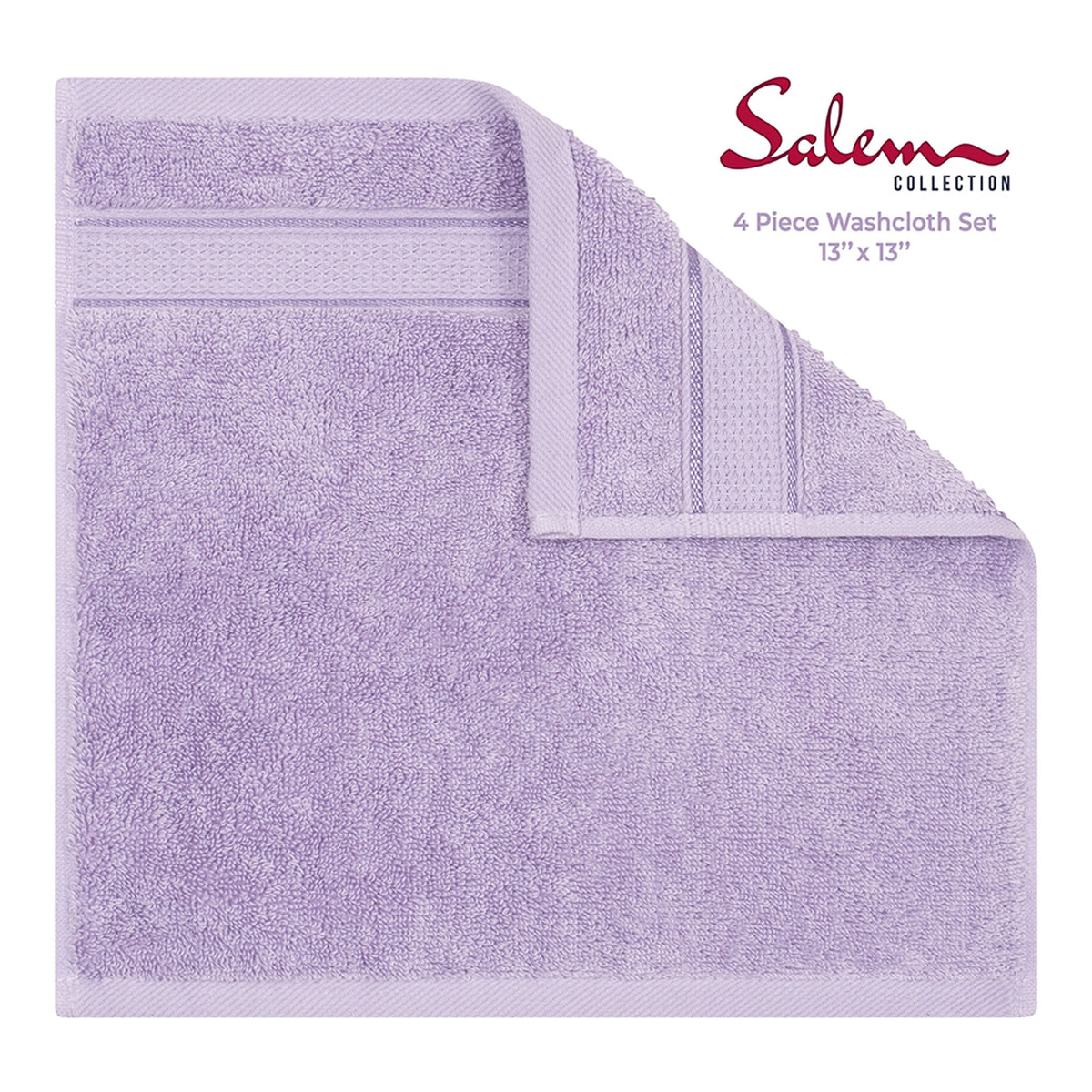 American Soft Linen 100% Cotton, Luxury, Salem 4 Piece Washcloth Set - 60 Set Case Pack
