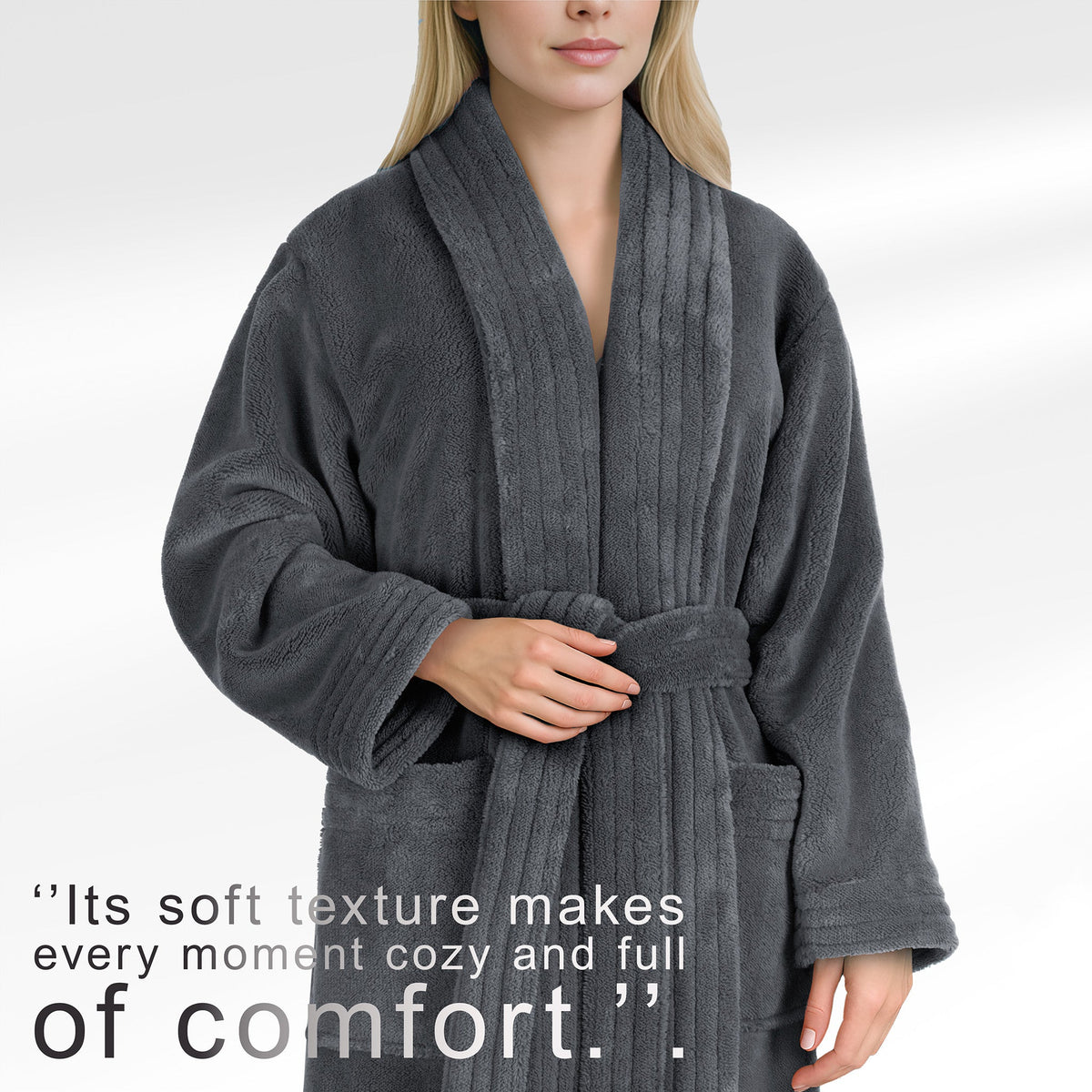 American Soft Linen Luxury Women’s Fleece Bathrobe – Ultra Soft, Warm & Lightweight Plush Robe Wholesale