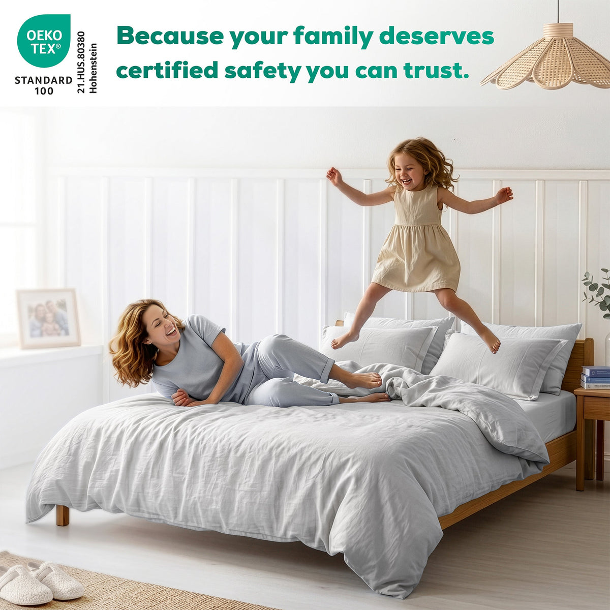 American Soft Linen 100% Washed Cotton Percale Duvet Cover Set – Soft Breathable Bedding Set with Pillow Shams