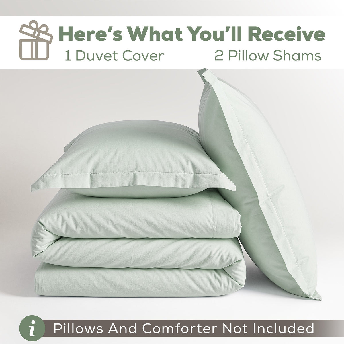 American Soft Linen 100% Washed Cotton Percale Duvet Cover Set – Soft Breathable Bedding Set with Pillow Shams