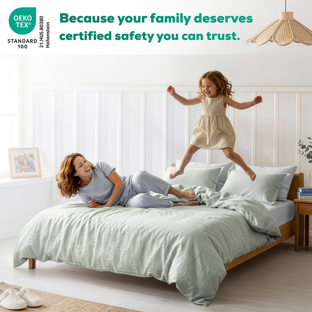 American Soft Linen 100% Washed Cotton Percale Duvet Cover Set – Soft Breathable Bedding Set with Pillow Shams
