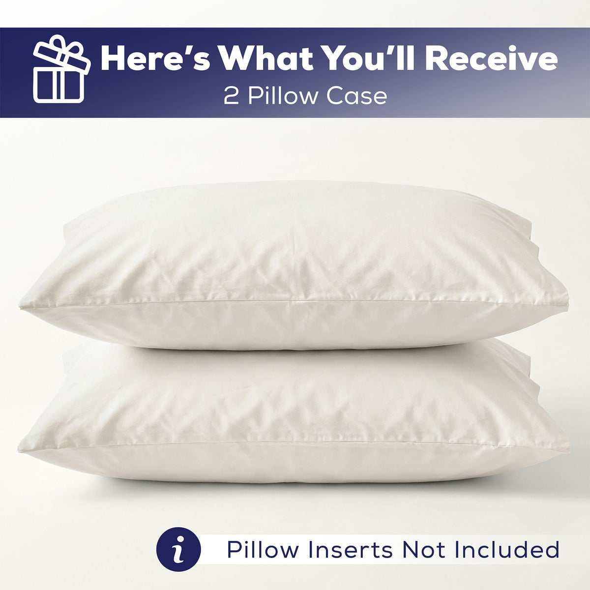American Soft Linen 100% Washed Cotton Percale Pillowcase Set (2 Pack) – Soft Breathable Pillow Covers