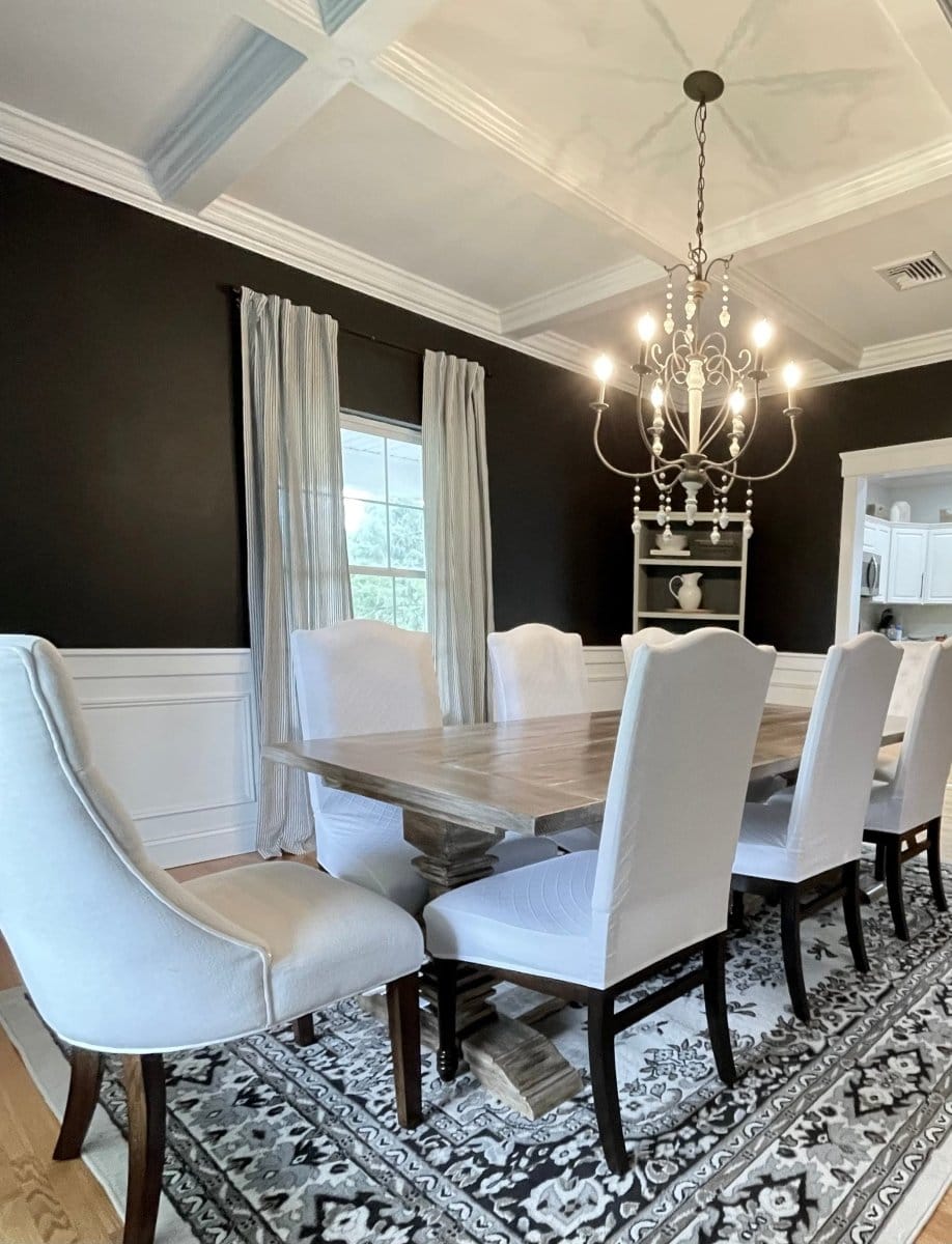 Farmhouse Vintage Stripe Recycled Cotton Blend Window Curtain Panel Set