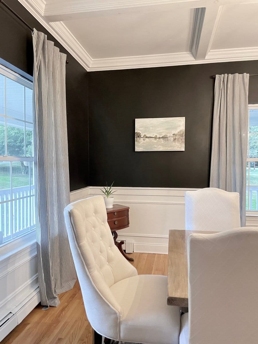 Farmhouse Vintage Stripe Recycled Cotton Blend Window Curtain Panel Set