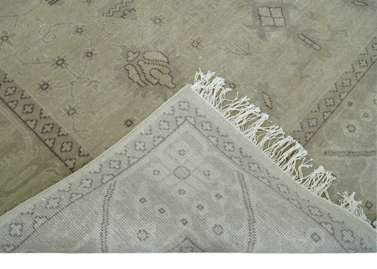 Antique 8x10 Hand Knotted Beige Traditional Vintage Persian Wool Rug