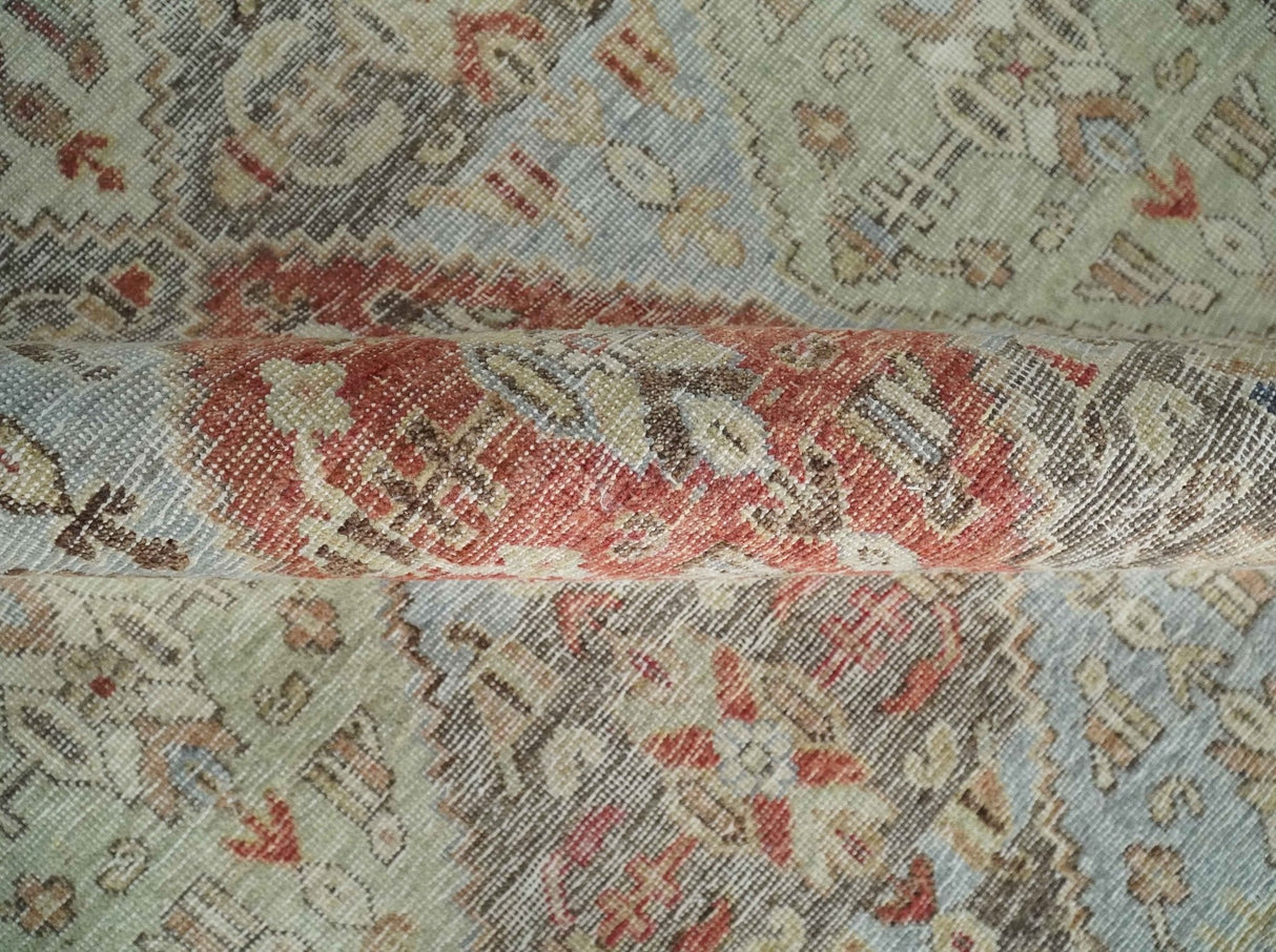 Antique look Multicolor Tribal Hand Knotted Distressed finished Oxidized Wool Area Rug