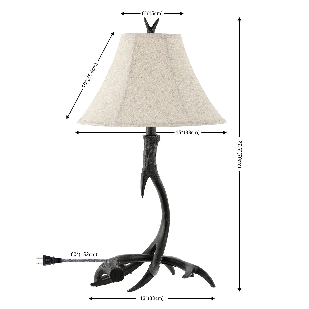 Antler rustic resin led table lamp - Tuesday Morning - Table Lamps