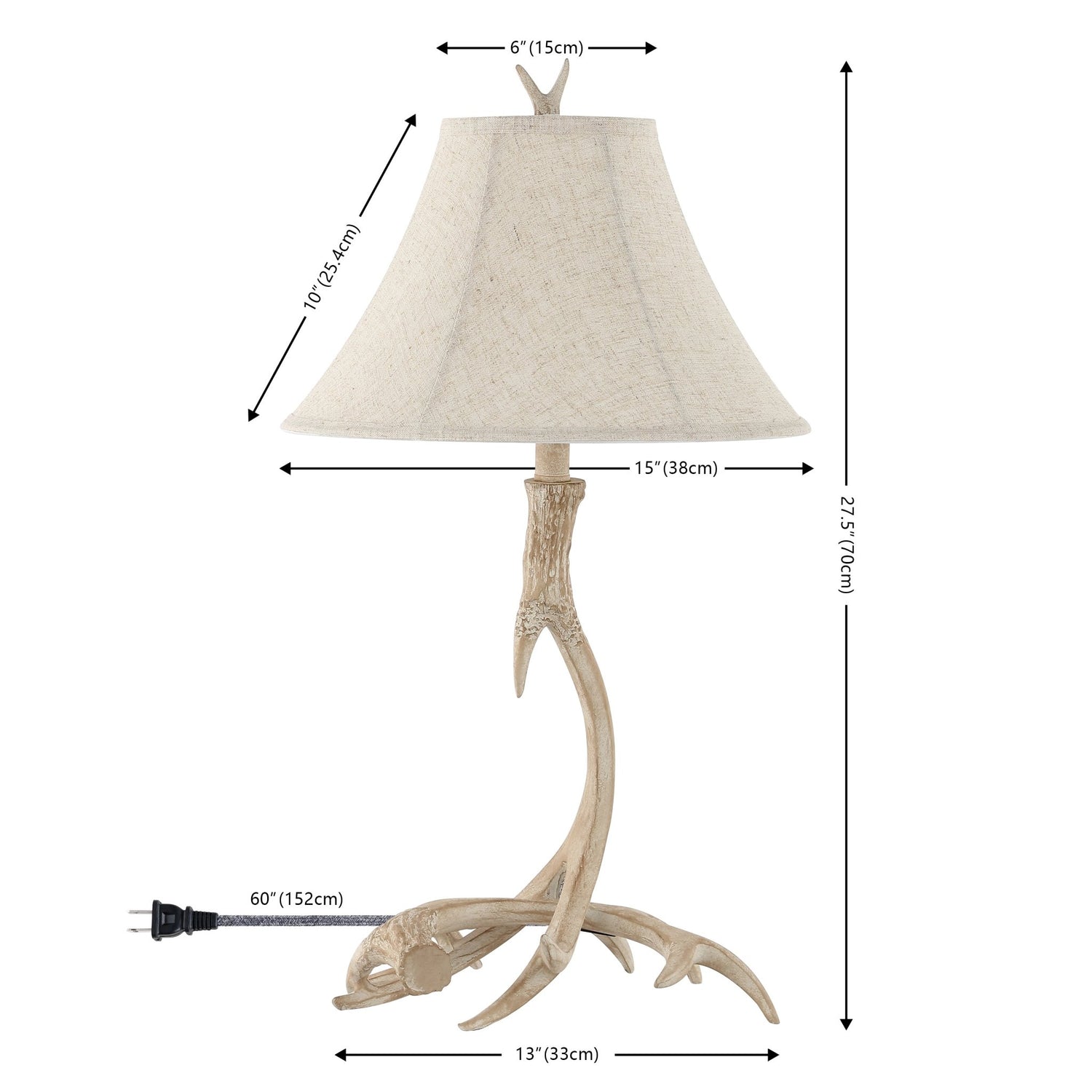Antler rustic resin led table lamp - Tuesday Morning - Table Lamps