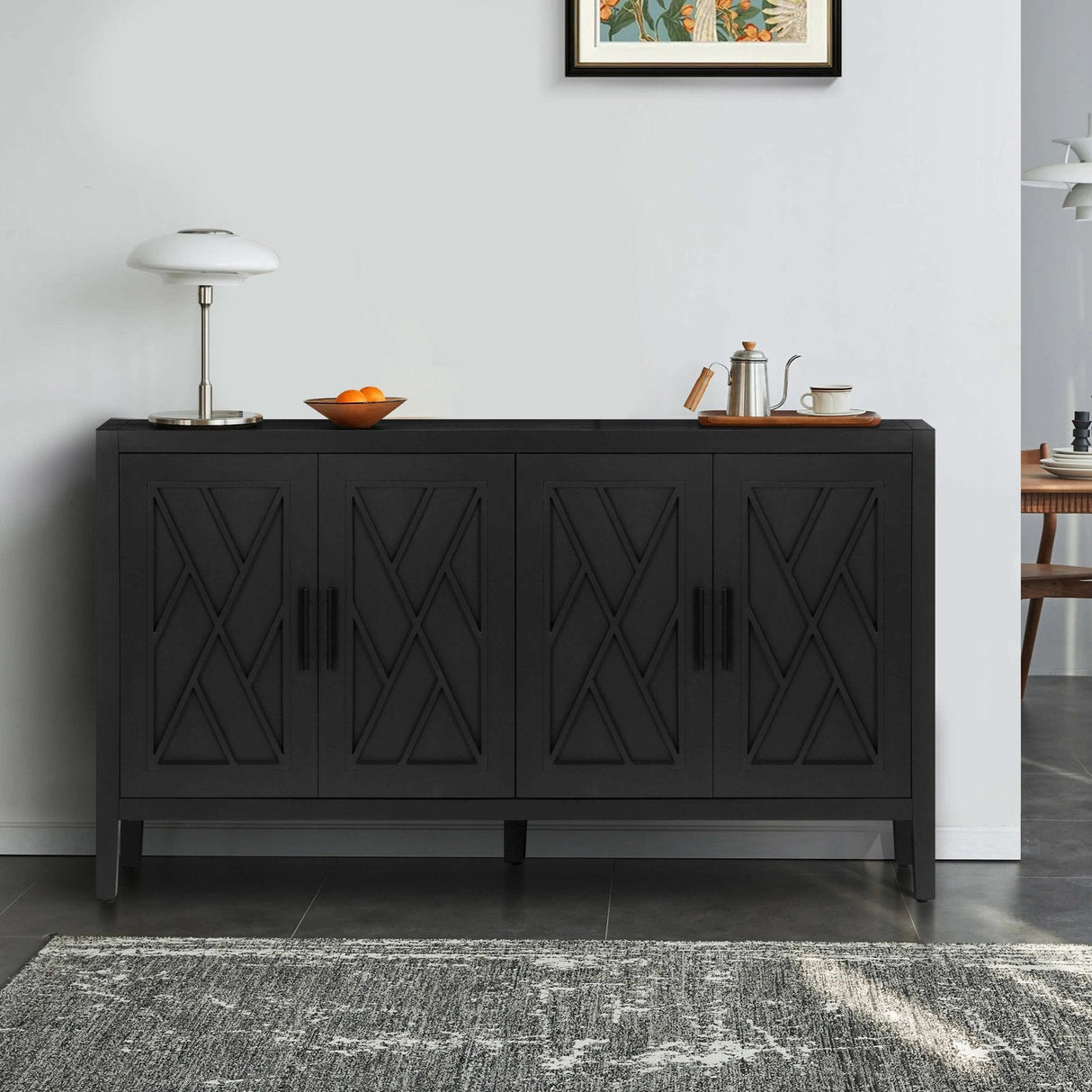 Arcanine 60" Sideboard with 4 Doors and Adjustable Shelves - Buffets & Sideboards