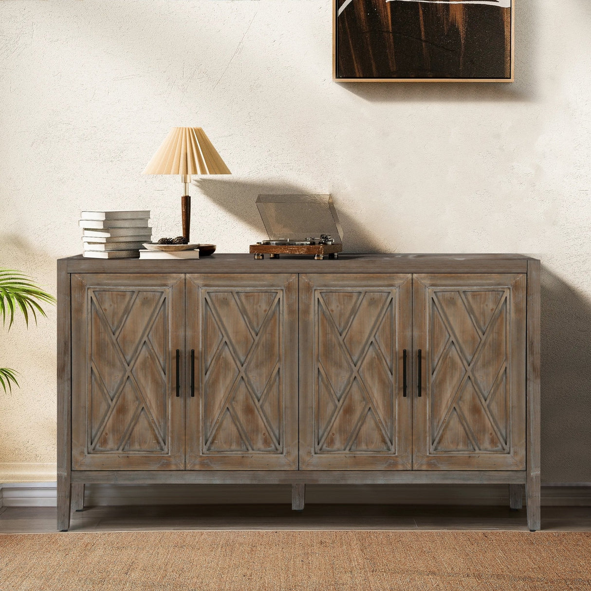 Arcanine 60" Sideboard with 4 Doors and Adjustable Shelves - Buffets & Sideboards