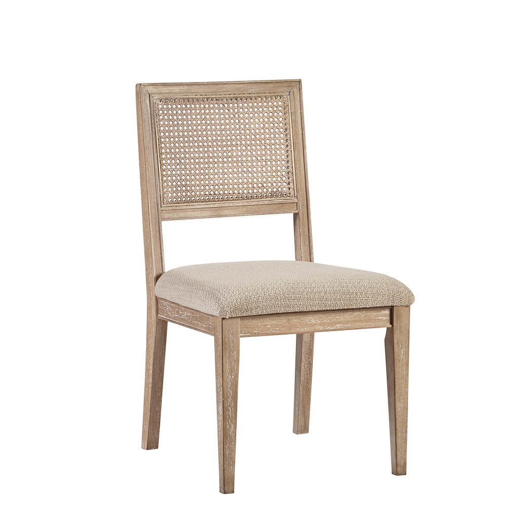 Armless Dining Chair with Cane Back and Tapered Wood Legs, Set of 2 - Dining Chairs