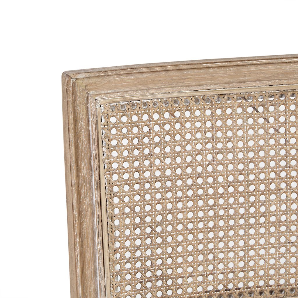 Armless Dining Chair with Cane Back and Tapered Wood Legs, Set of 2 - Dining Chairs