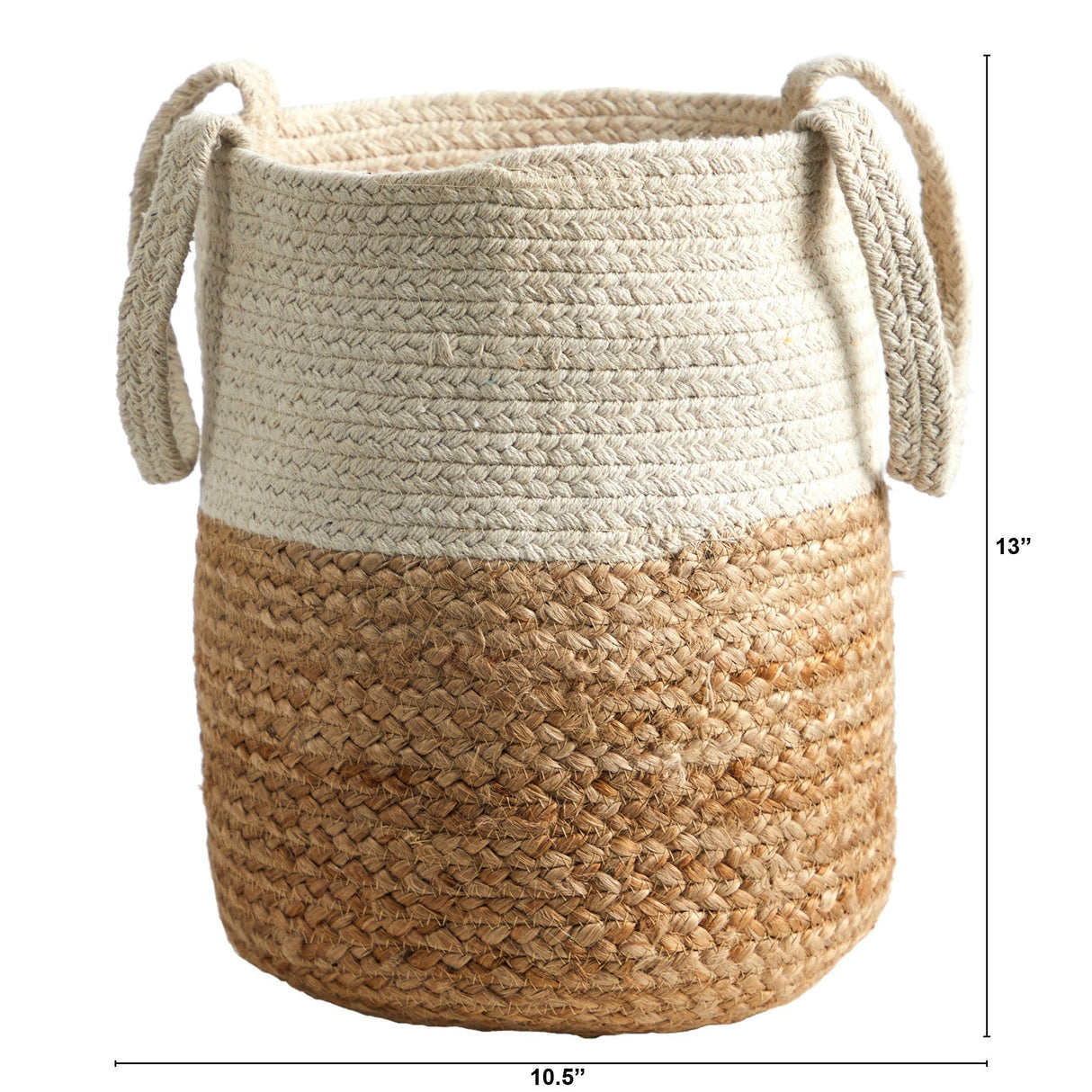 12.5” Handmade Natural Jute and Cotton Planter