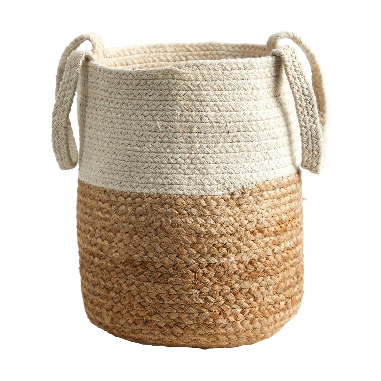 12.5” Handmade Natural Jute and Cotton Planter