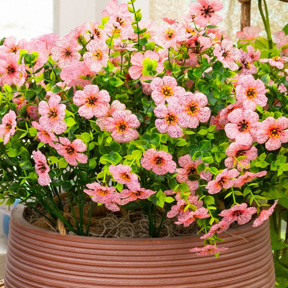 13" UV Daisy Flower Bush Plant (Indoor/Outdoor)- Set of 12
