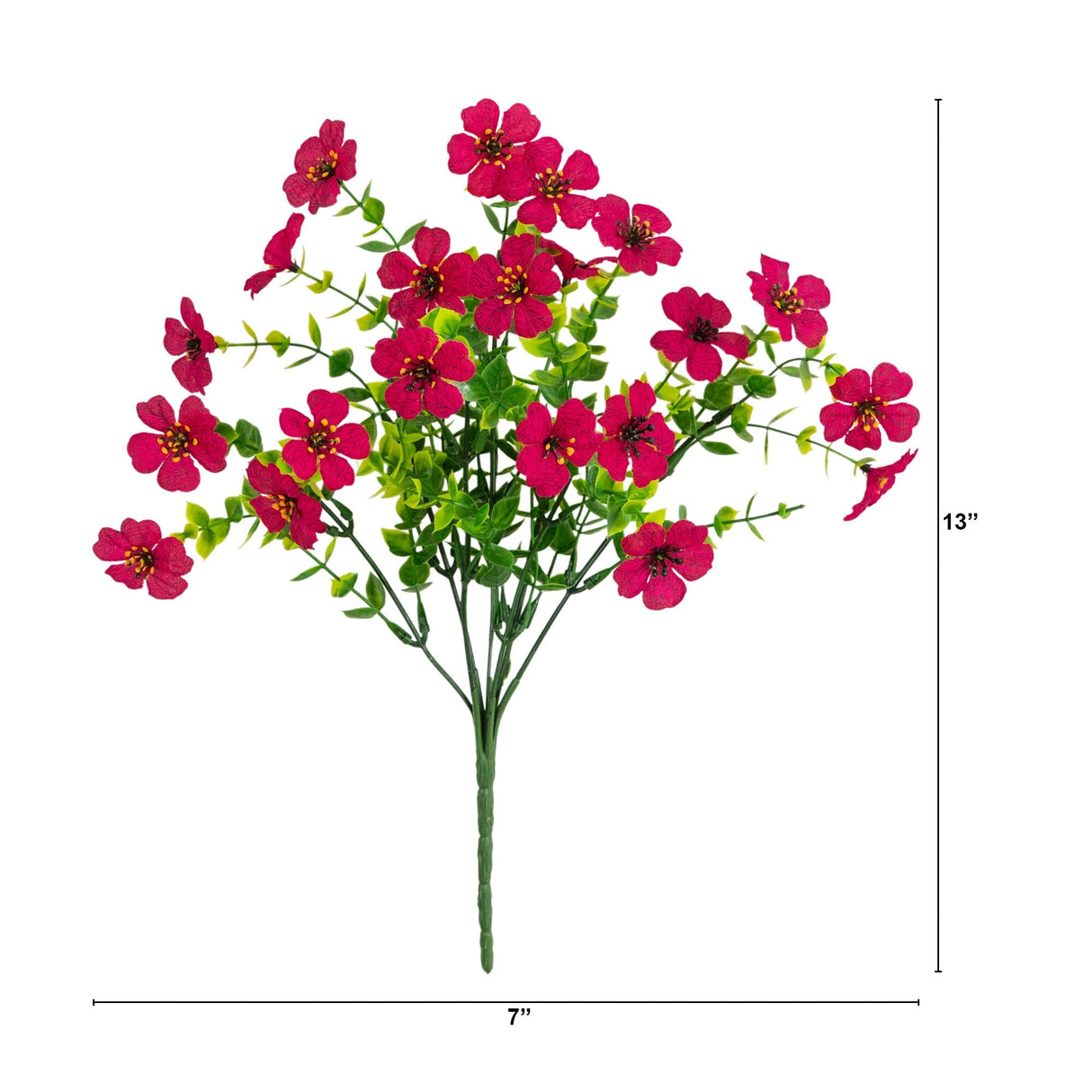 13" UV Daisy Flower Bush Plant (Indoor/Outdoor)- Set of 12