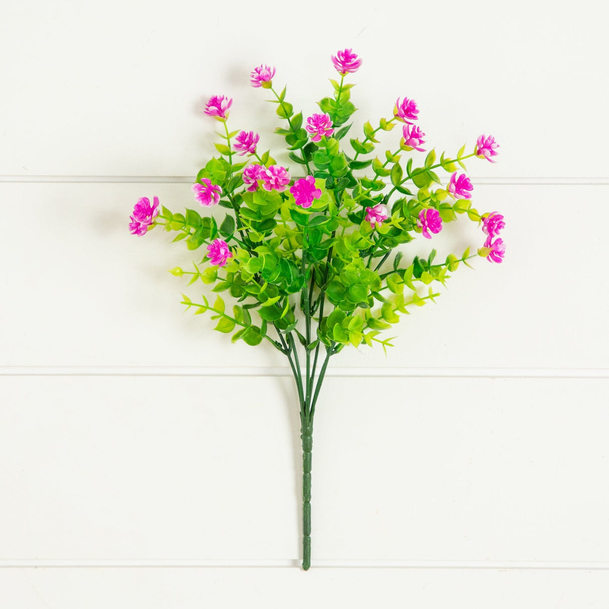 13" UV Resistant Artificial Flowering Mini Rose Bush (Indoor/Outdoor) - Set of 12