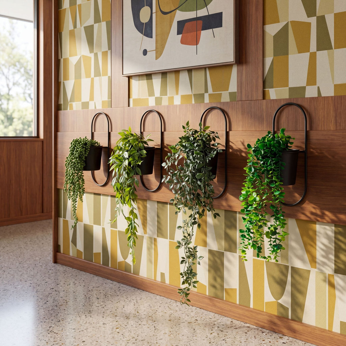 17" Artificial Hanging Plants - Set of 4