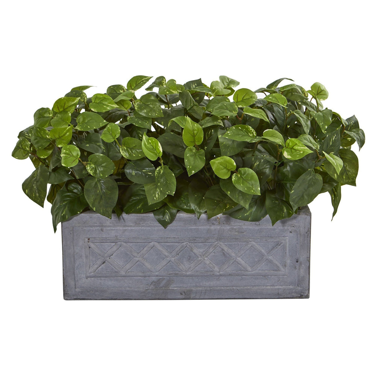18" Pothos Artificial Plant in Stone Planter"