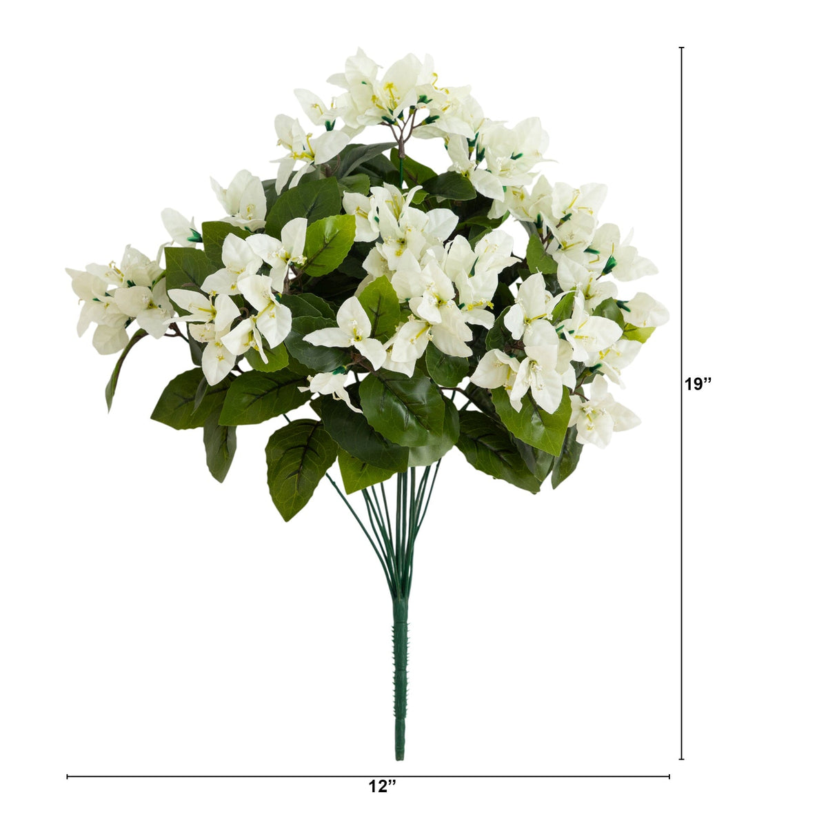 19" UV Resistant Artificial Bougainvillea Bush (Indoor/Outdoor) - Set of 4