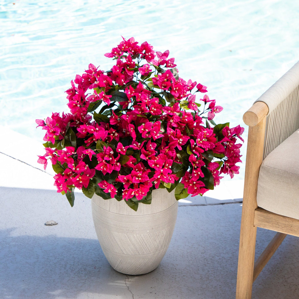 19" UV Resistant Artificial Bougainvillea Bush (Indoor/Outdoor) - Set of 4